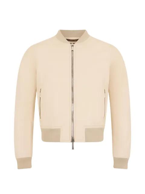 leather bomber jacket by MOORER