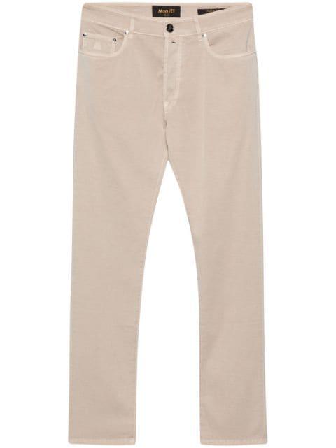 logo-embroidered tapered trousers by MOORER