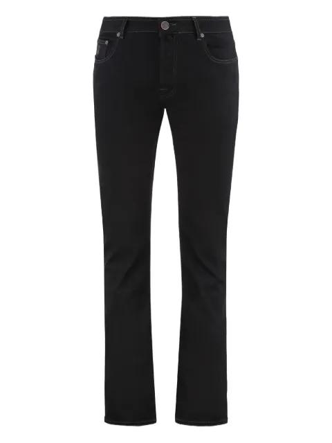 logo-patch five-pocket jeans by MOORER