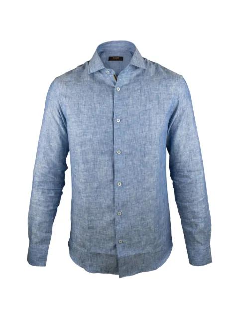 long-sleeve mother-of-pearl button shirt by MOORER