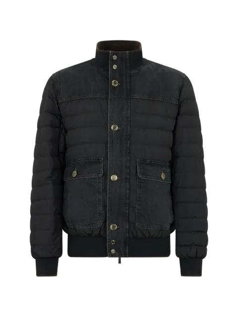 padded high collar jacket by MOORER