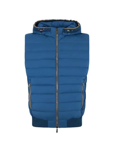 padded hoodied gilet by MOORER
