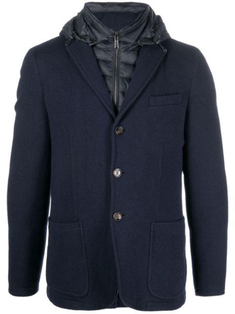 padded wool jacket by MOORER