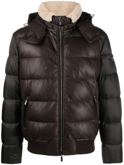 panelled down-padded jacket by MOORER
