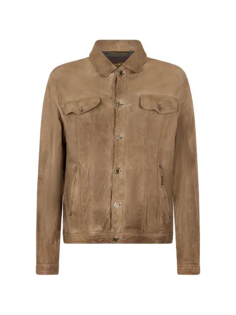 pocket leather jacket by MOORER