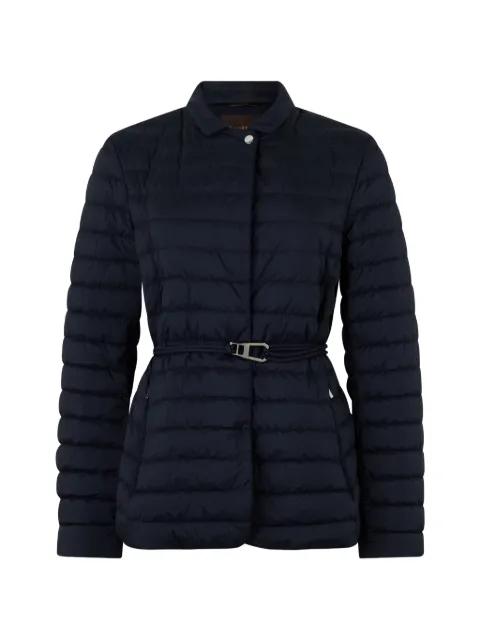 quilted belted puffer jacket by MOORER