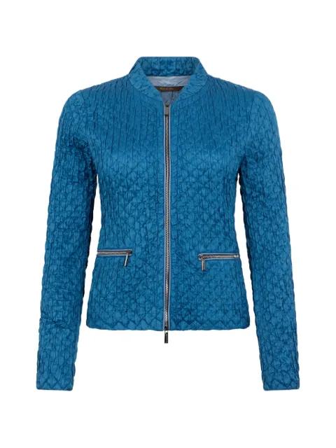 quilted zip-front jacket by MOORER