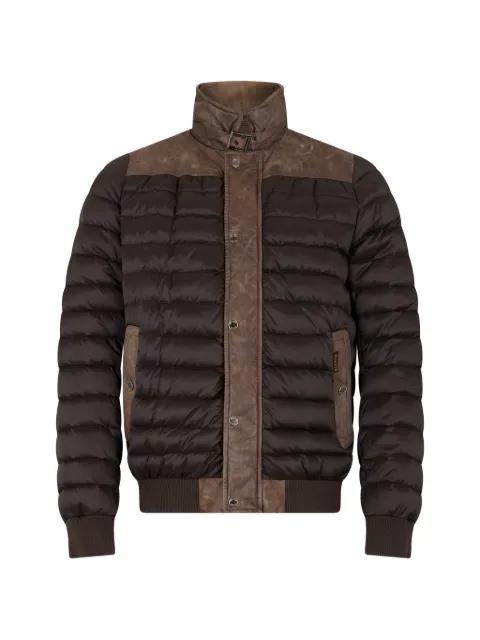 raised-collar padded jacket by MOORER
