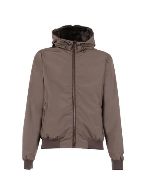reversible hoodied zip-up jacket by MOORER