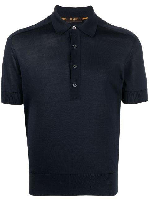 semi-sheer silk polo shirt by MOORER