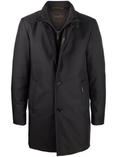 single-breasted feather-down quilted coat by MOORER
