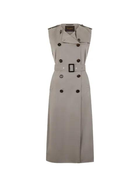 sleeveless double-breasted belted coat by MOORER