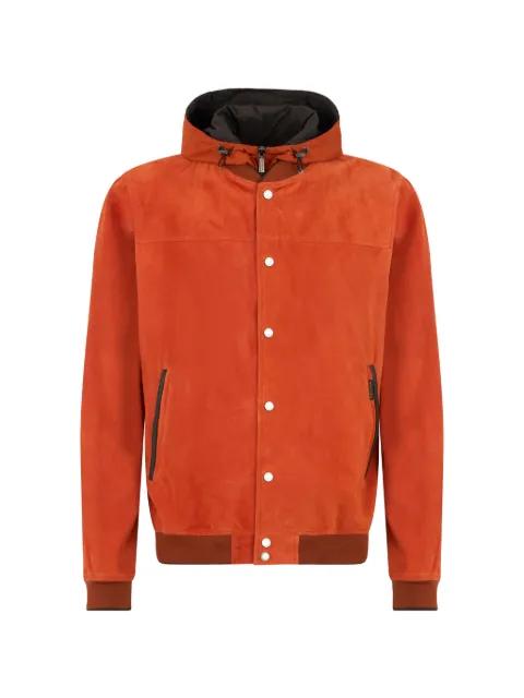 suede hoodied jacket by MOORER