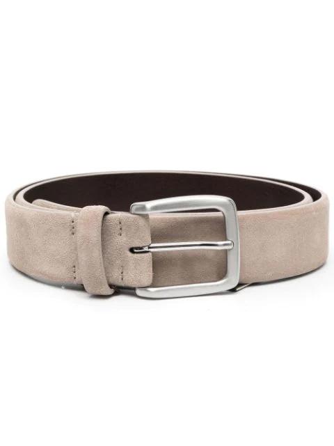 textured buckled belt by MOORER