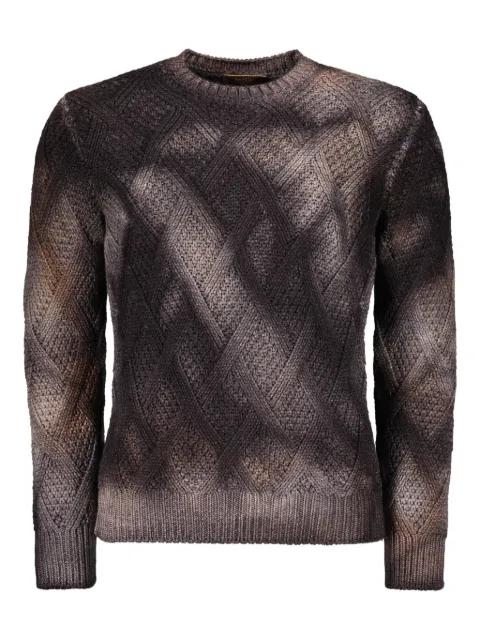 tie-dye effect long-sleeve sweater by MOORER