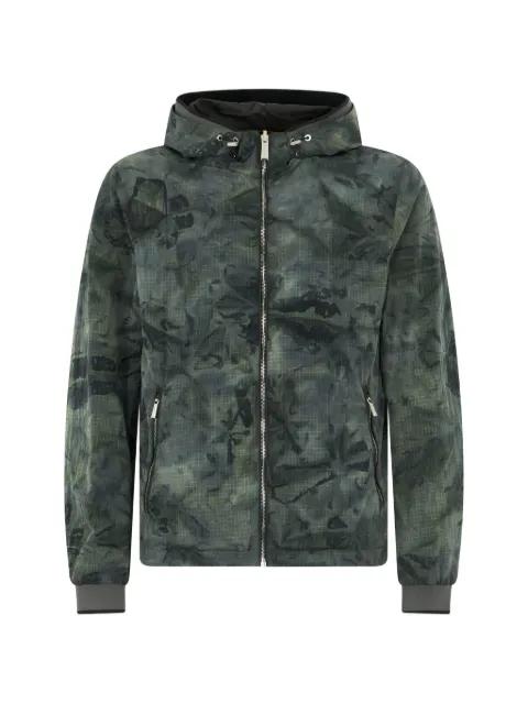 windbreaker hoodied patterned jacket by MOORER