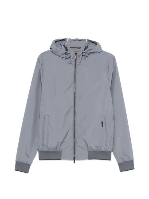 zip fastening hoodied jacket by MOORER