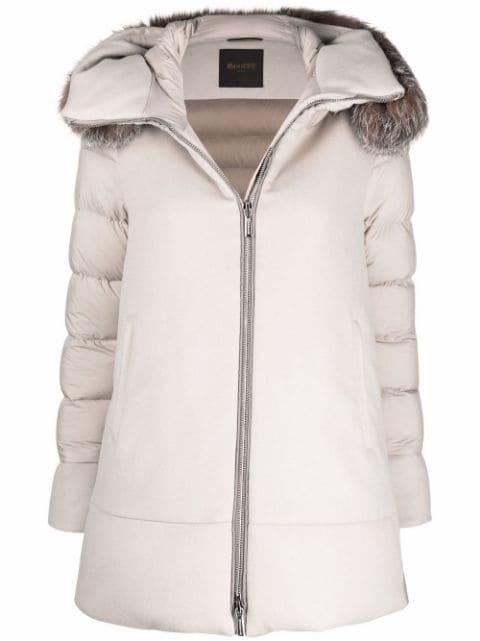 zip-fastening padded coat by MOORER