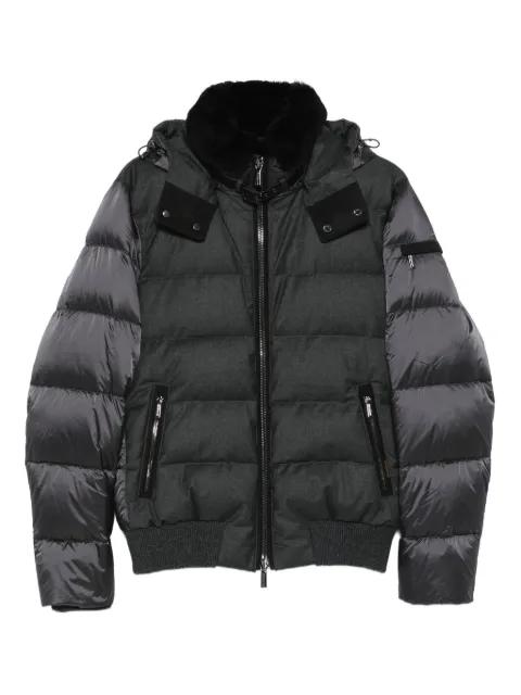 zip-fastening padded jacket by MOORER
