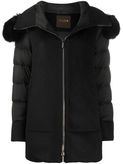 zip-front padded coat by MOORER