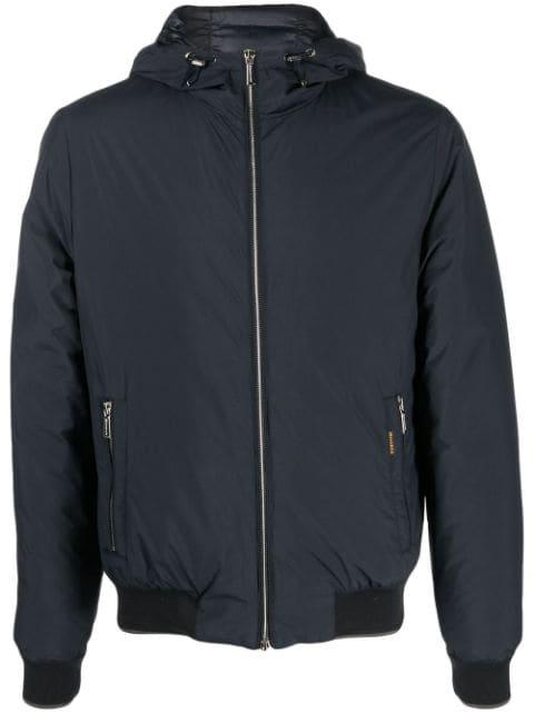 zip-up hoodied jacket by MOORER