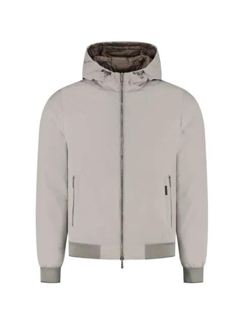 zip-up hoodied jacket by MOORER