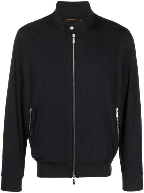zip-up long sleeved bomber jacket by MOORER