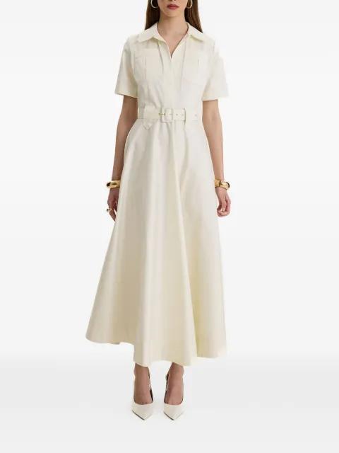 Blanc Society belted maxi dress by MOOS STUDIO
