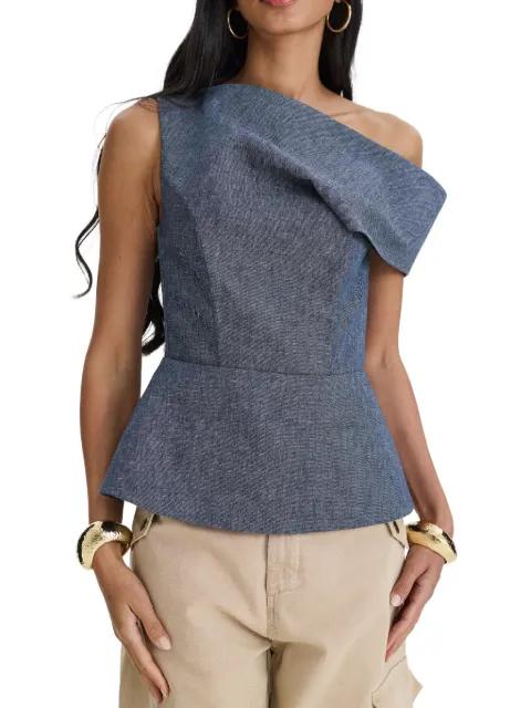 Edit off-shoulder peplum top by MOOS STUDIO