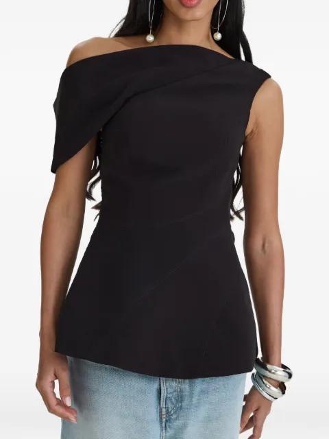 Edit one-shoulder asymmetric top by MOOS STUDIO