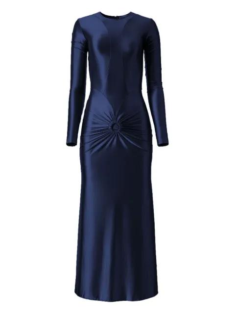 Lunar long-sleeve maxi dress by MOOS STUDIO