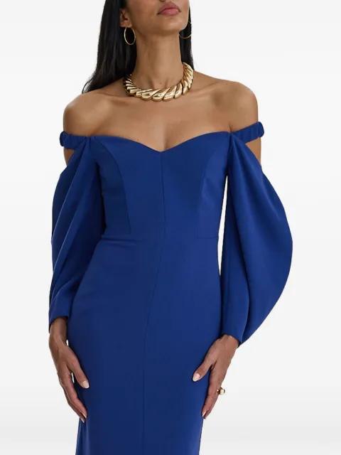 Muse off-shoulder balloon-sleeve gown by MOOS STUDIO