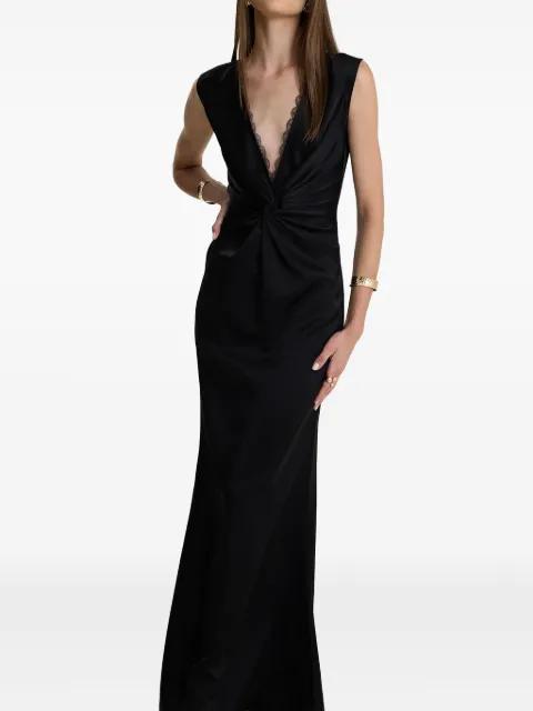 Noir Elegance twist-necklace dress by MOOS STUDIO
