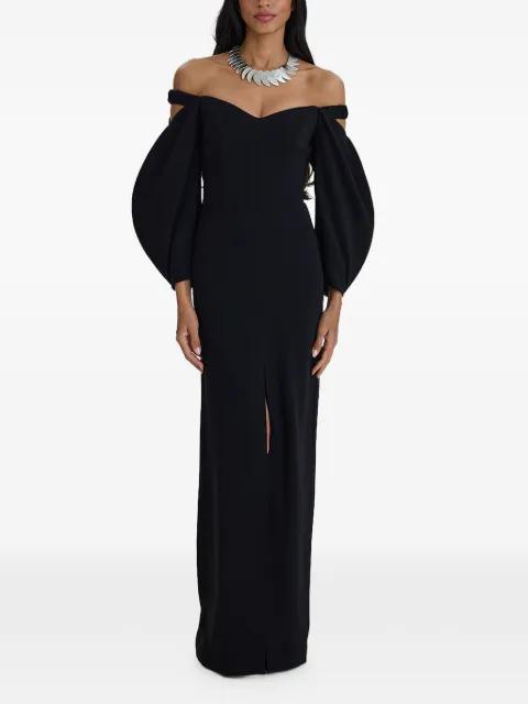 Tulip off-shoulder puff-sleeve gown by MOOS STUDIO
