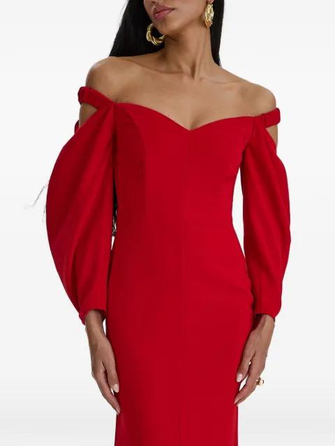 Tulip off-shoulder puff-sleeve gown by MOOS STUDIO