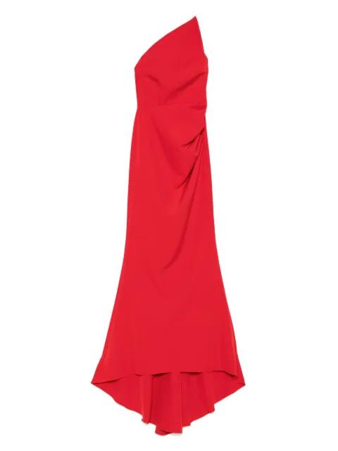 asymmetric-neck maxi dress by MOOS STUDIO