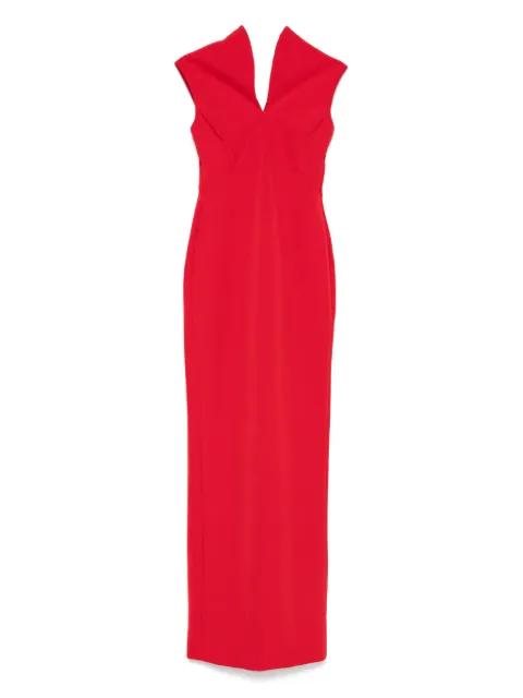 v-neck maxi dress by MOOS STUDIO