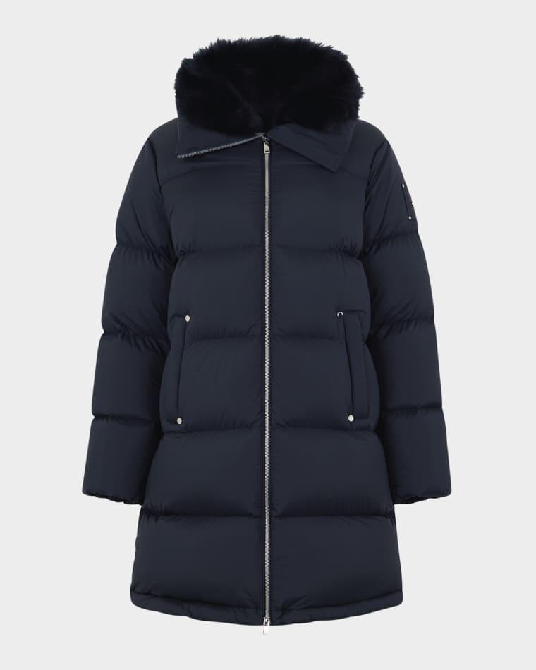 Belle Dune Down Puffer Jacket with Removable Shearling Collar by MOOSE KNUCKLES