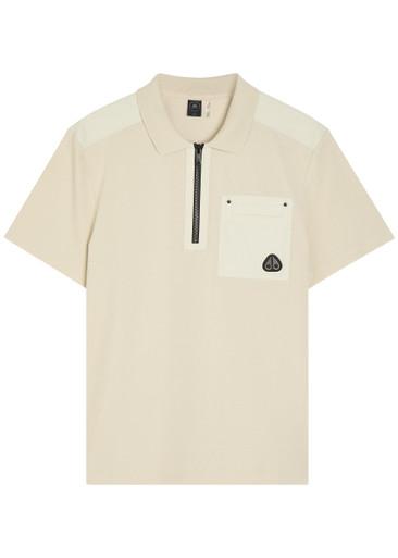 Dalon panelled piqué cotton polo shirt by MOOSE KNUCKLES