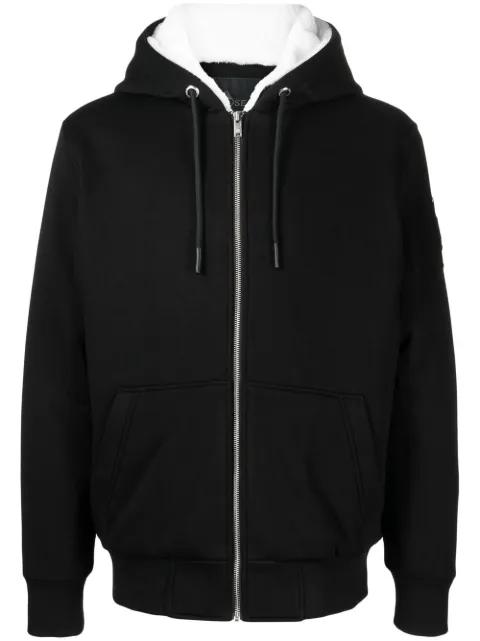 logo-plaque zip-up hoodied jacket by MOOSE KNUCKLES