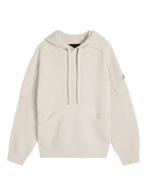panelled wool hoodie by MOOSE KNUCKLES