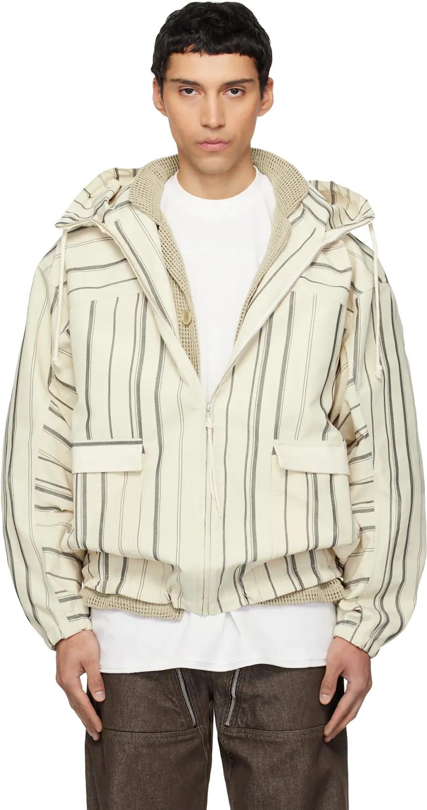 Beige Windbreaker Jacket by MORDECAI