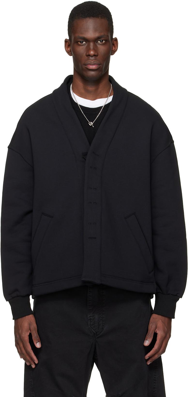 Black Kimono Fleece Jacket by MORDECAI