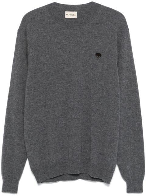 intarsia-logo sweater by MORDECAI