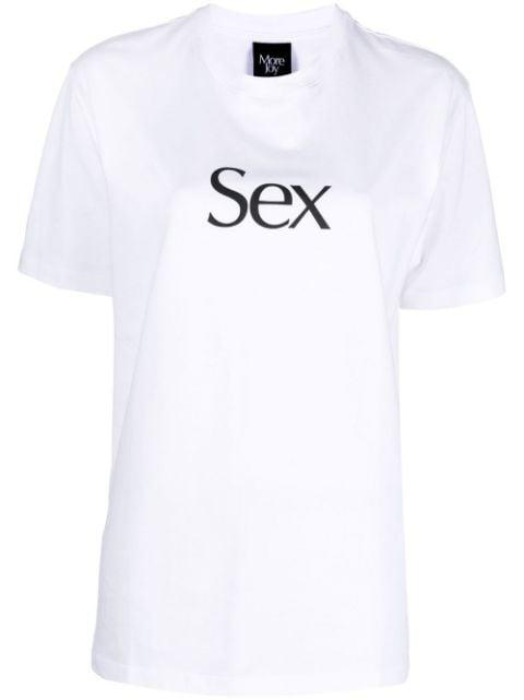 graphic print short-sleeve T-shirt by MORE JOY