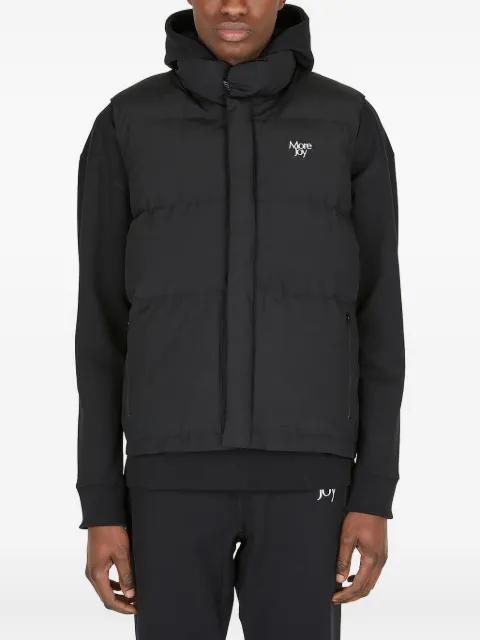 hoodied puffer vest by MORE JOY