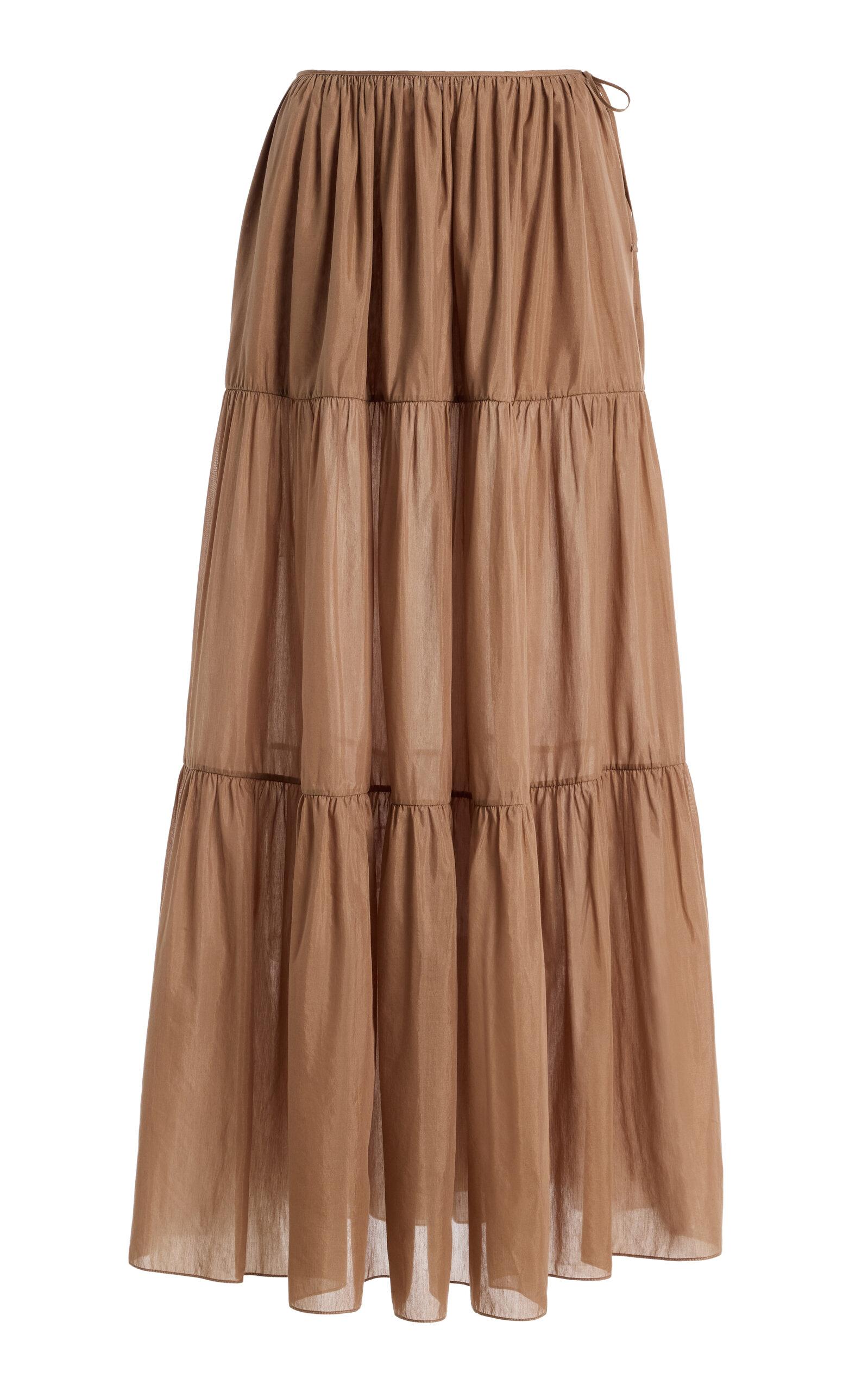 Moré Noir June Cotton-Silk Voile Skirt - Moda Operandi by MORE NOIR