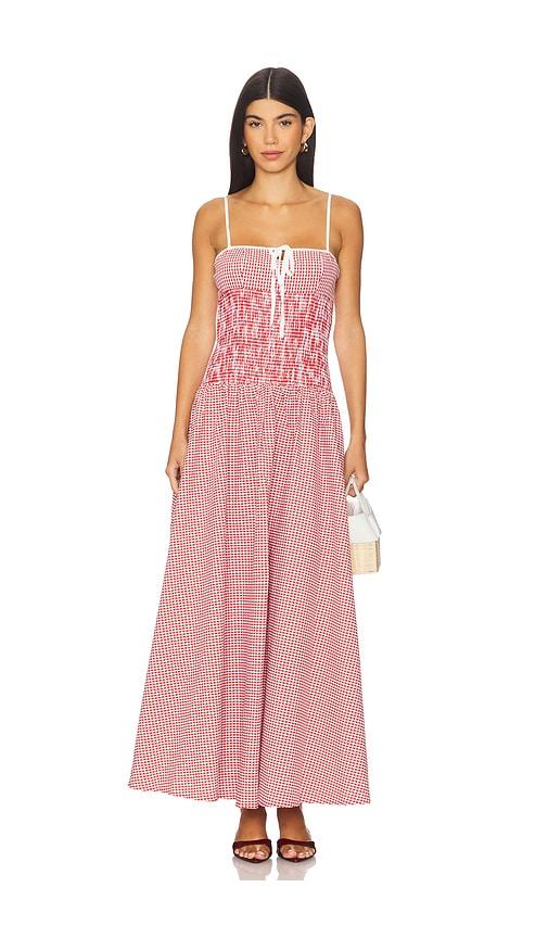 MORE TO COME Abby Maxi Dress in Red by MORE TO COME