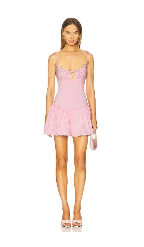 MORE TO COME Atiana Mini Dress in Rose by MORE TO COME