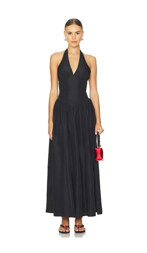 MORE TO COME Bexley Maxi Dress in Black by MORE TO COME
